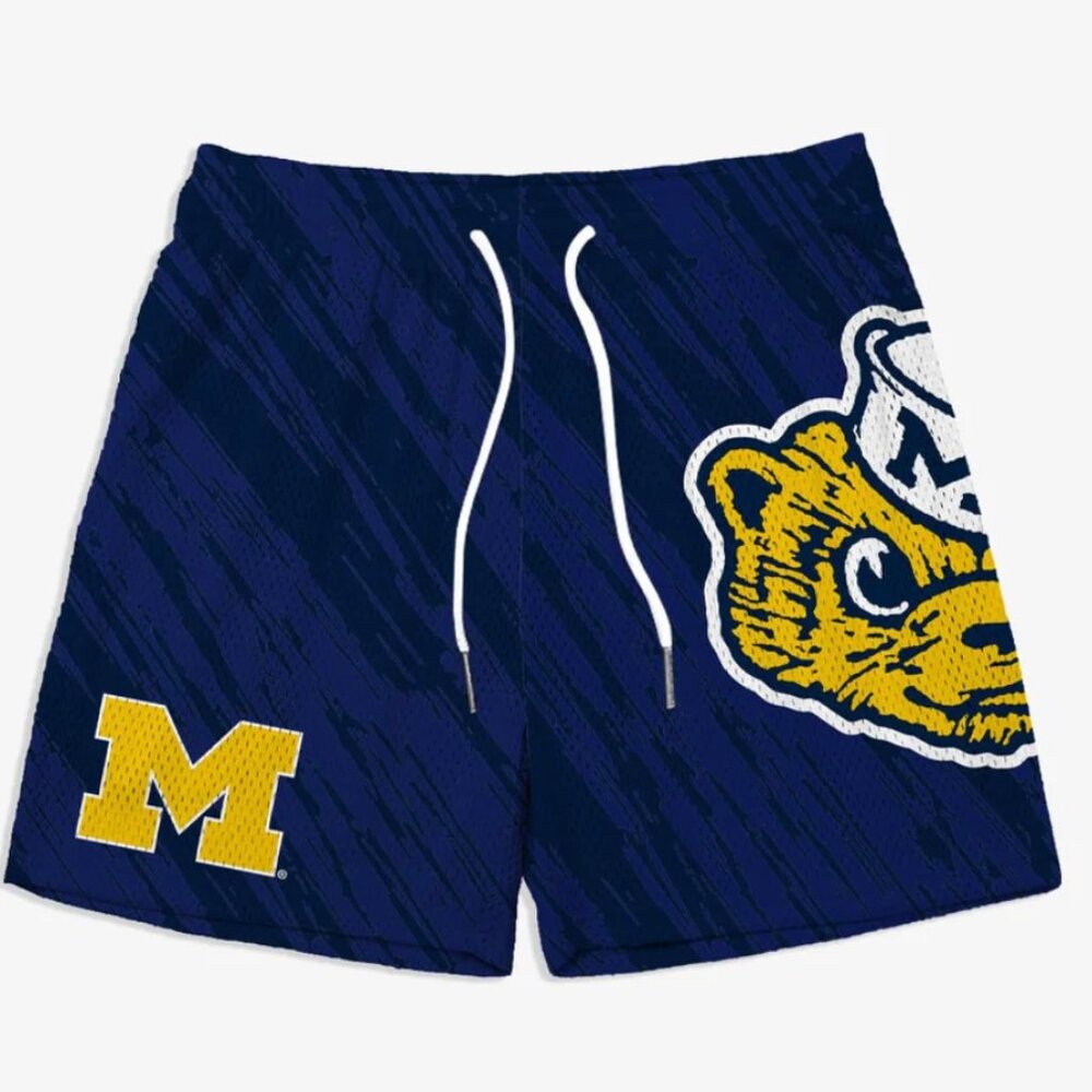 SLAM  Michigan Dual Logo Fundamental Shorts - SLAM Goods  Michigan Dual Logo